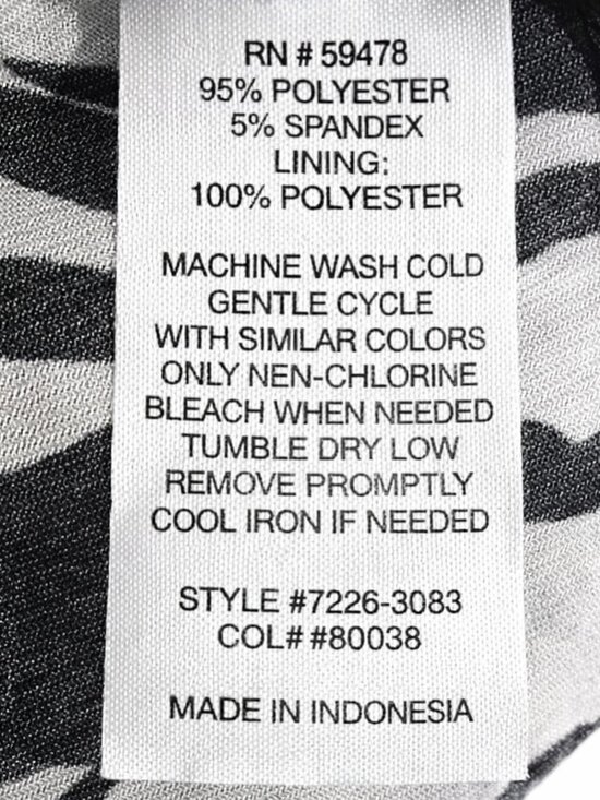 Vintage 90s Animal Print Shirt Dress Size 12 Zebra Leopard Abstract Midi - Picture 7 of 7